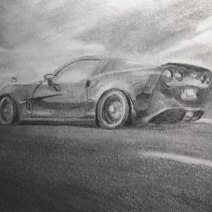 Corvette Car drawing for sale