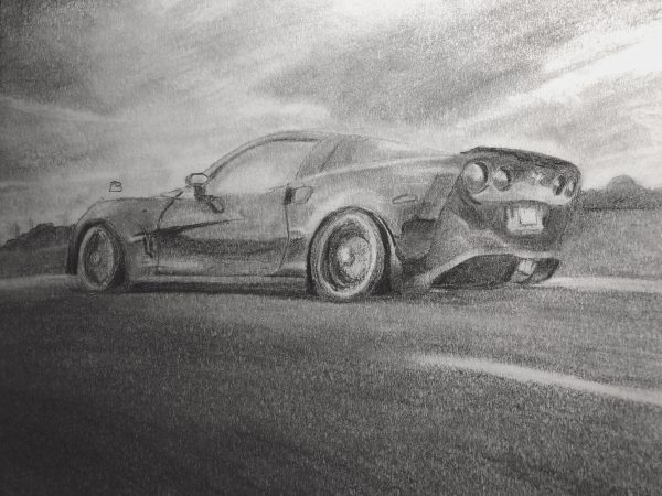 Corvette Car drawing for sale